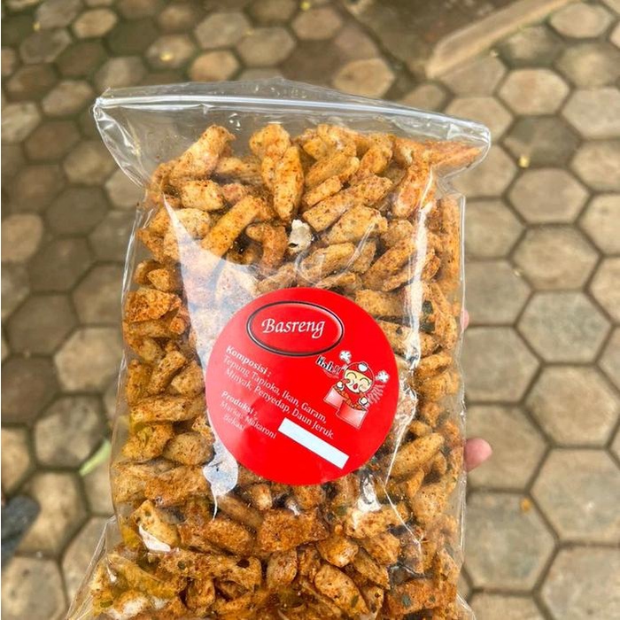 

JTTOP" BASRENG PEDAS DAUN JERUK 250GR FOOD SNACKS GORENG KERIPIK DENA