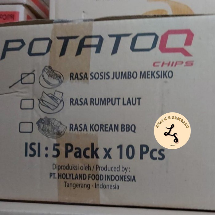 

JTTOP" POTATO Q CHIPS 1 PACK ISI 10 PCS @28GR LM SNACK
