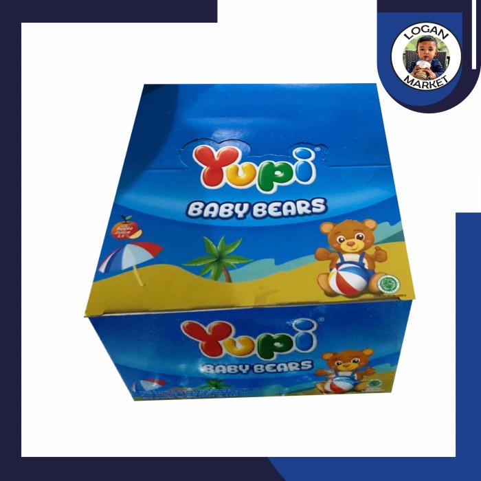 

JTTOP" PERMEN YUPI BABY BEARS BEAR BOX ISI 24PCS 24 PCS