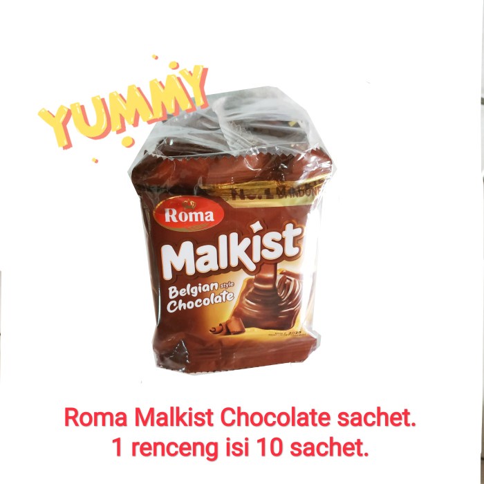 

JTTOP" ROMA MALKIST COKELAT BISKUIT RENCENG ISI 10 SACHET
