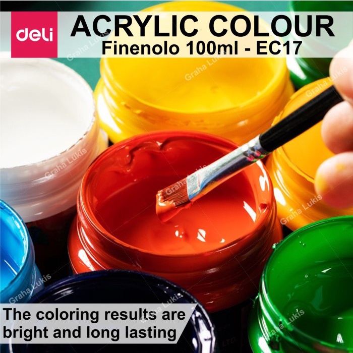 

TERMURAH Deli Acrylic Colour Paint / Cat Akrilik / Cat Lukis 100ml - EC17