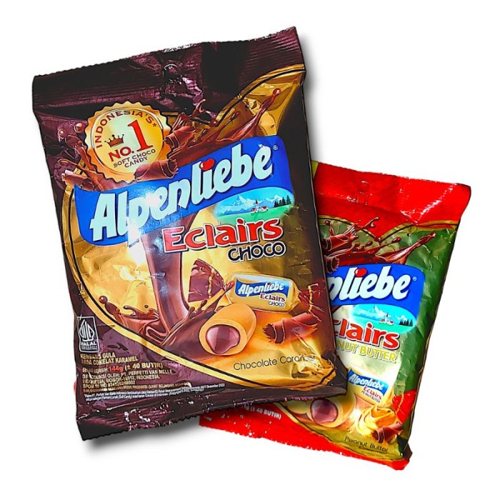 

JTTOP" PERMEN ALPENLIEBE ECLAIR CHOCOLATE CARAMEL KEMASAN PRAKTIS EKONOMIS