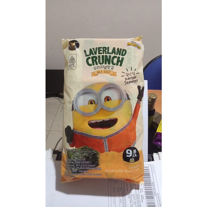 

JTTOP" LAVERLAND CRUNCH SEA SALT/ RUMPUT LAUT/ SEASALT SEAWEED/ SNACK SEAWEED