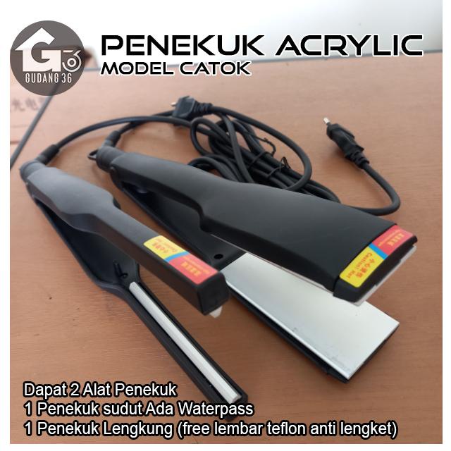 

BOOM SALE Alat Tekuk Akrilik model catok - satu set isi 2 alat Paket Teflon Waterpass