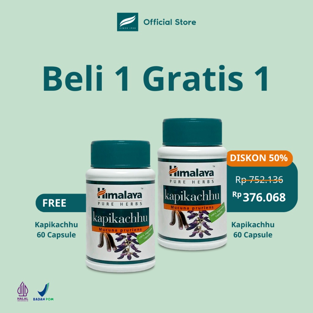 Buy 1 Get 1 Himalaya Kapikachhu Capsules 60's - Suplement Herbal