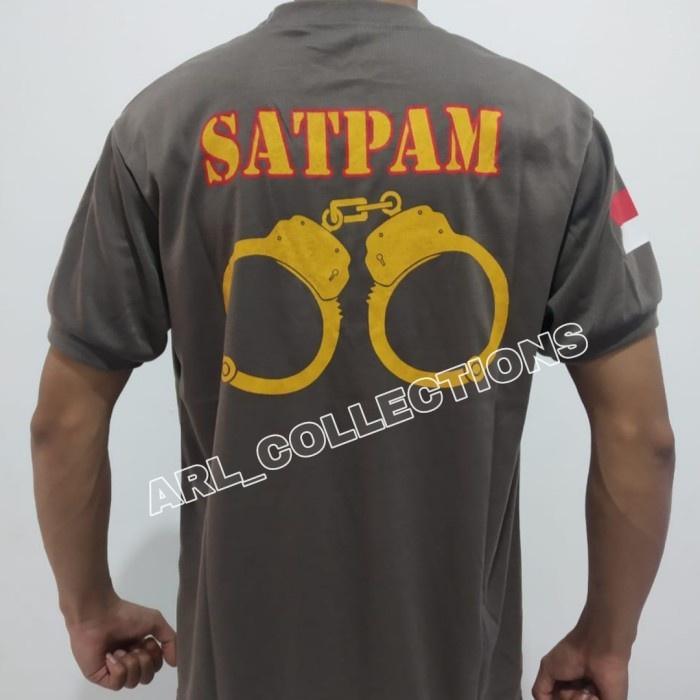 JTTOP" KAOS PENDEK COKLAT SECURITY SATPAM TERBARU GADA PRATAMA BORGOL