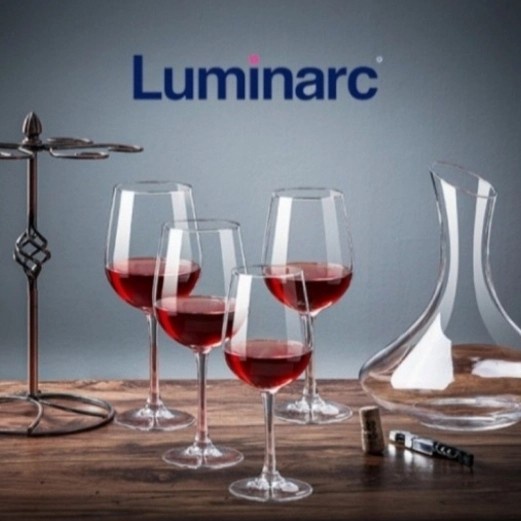 1 SET 5 PCS LUMINARC DECANTER &GELAS KAKI WINE/DECANTER/WINE/KACA/GIFT