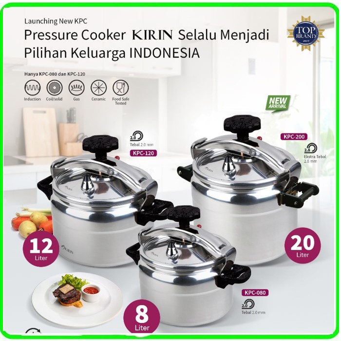 PANCI PRESTO KIRIN KPC SERIES PRESSURE COOKER/KIRIN Presto Kapasitas 4 liter - 12 Liter