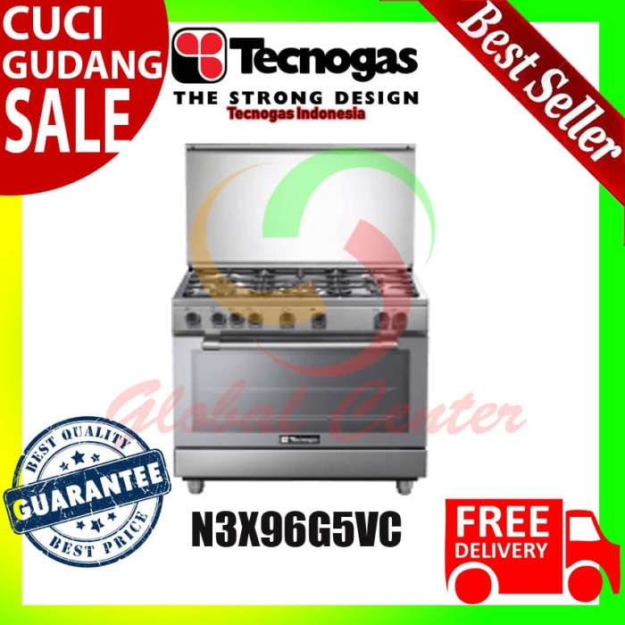 Tecnogas Kompor Free Standing 5 Tungku N3X96G5VC