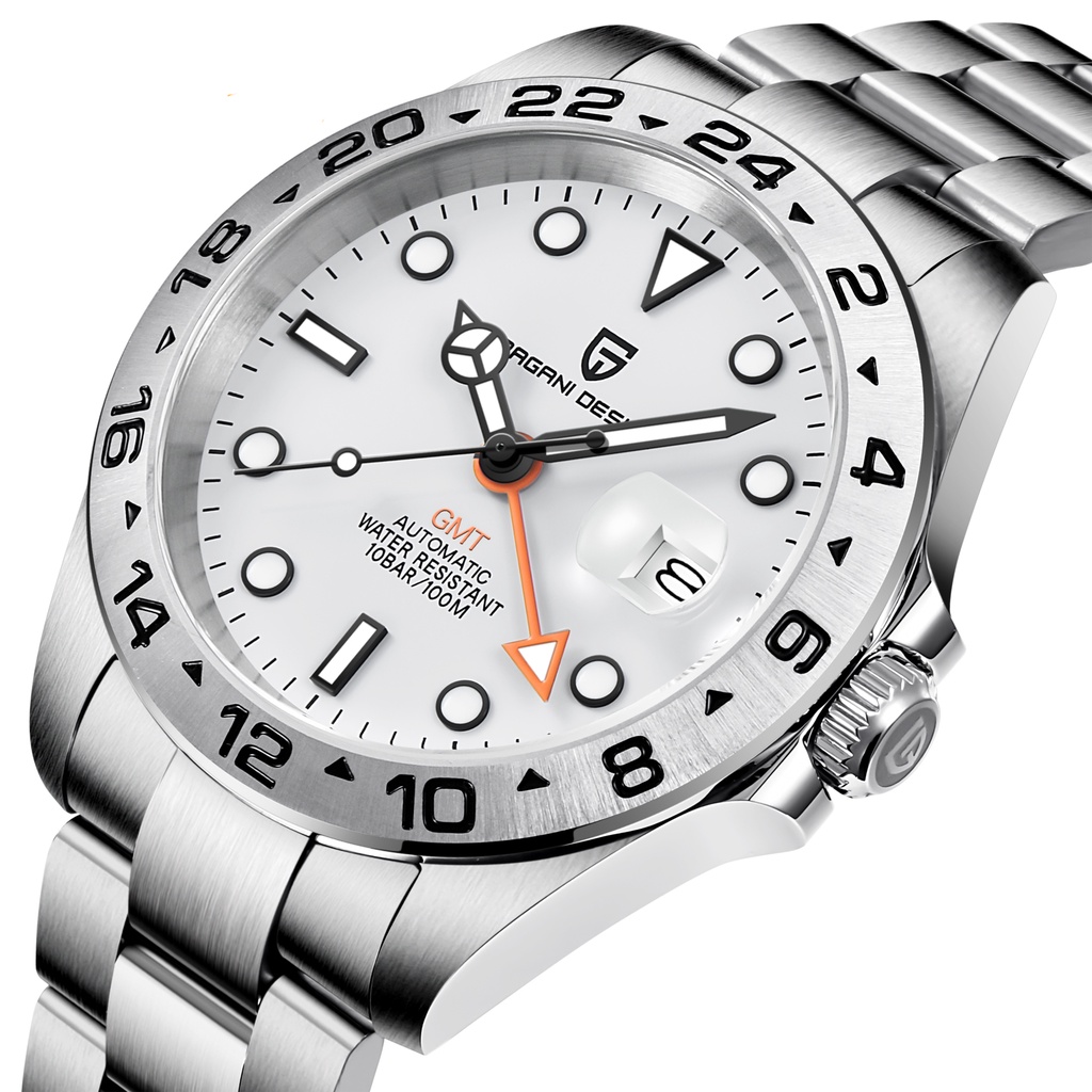 Pagani Design Automatic Mechanical Watch Explorer 2 Homage Wristwatch Sapphire Stainless Steel