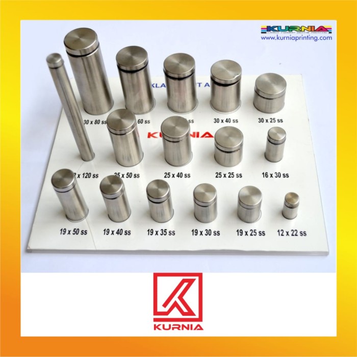 

HEMAT Pen Iklan / Baut Akrilik Uk. 1,9 cm x 2,5 cm