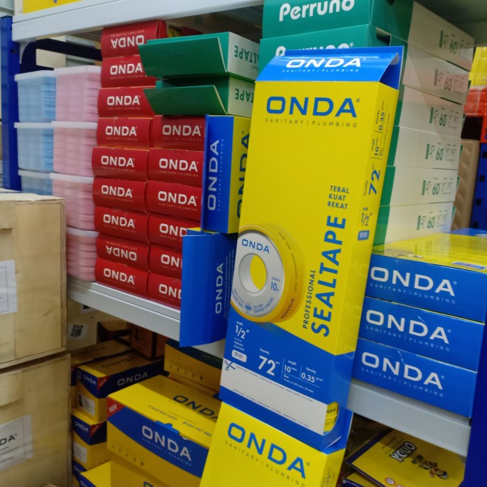 Seal Tape Onda 1/2"Inch 1Kotak 72Pcs