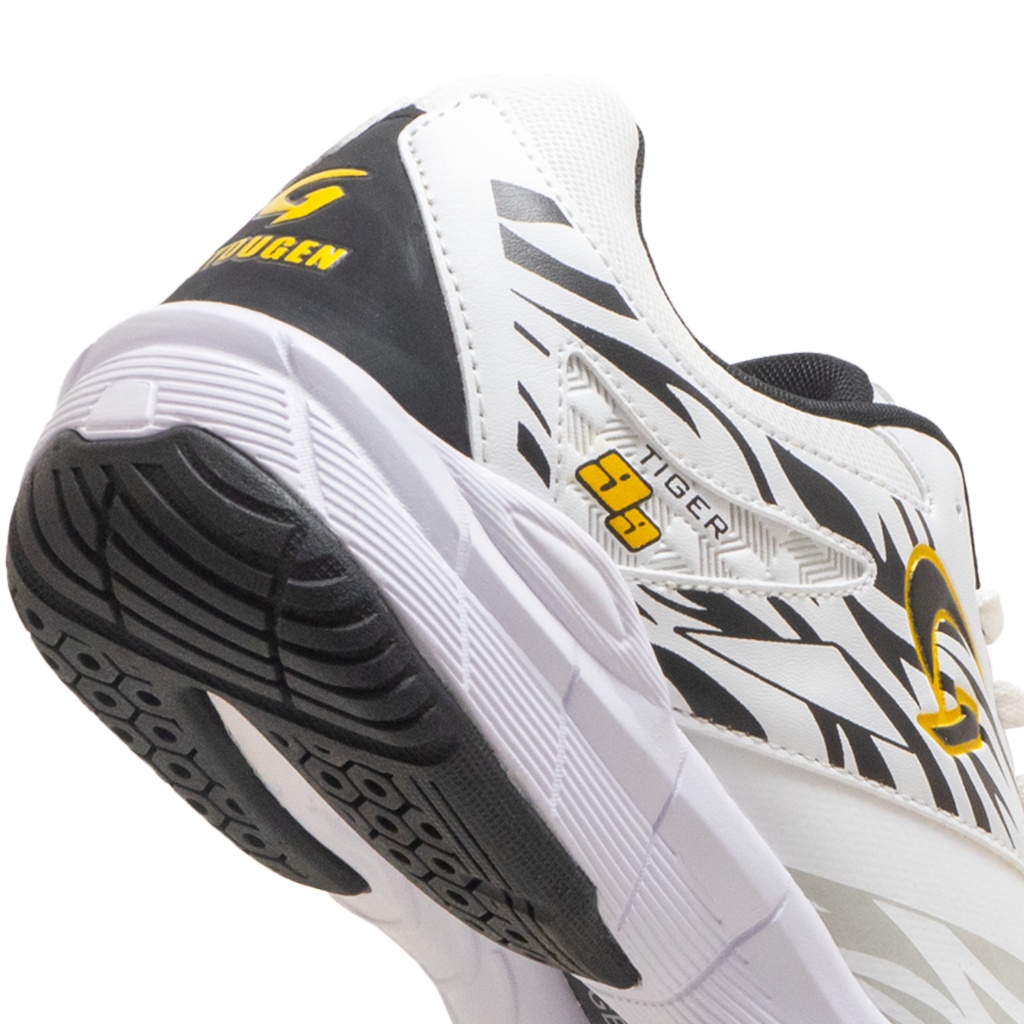 BESTPROMO HYOUGEN TIGER PUTIH HITAM SEPATU BADMINTON SIZE 39-44