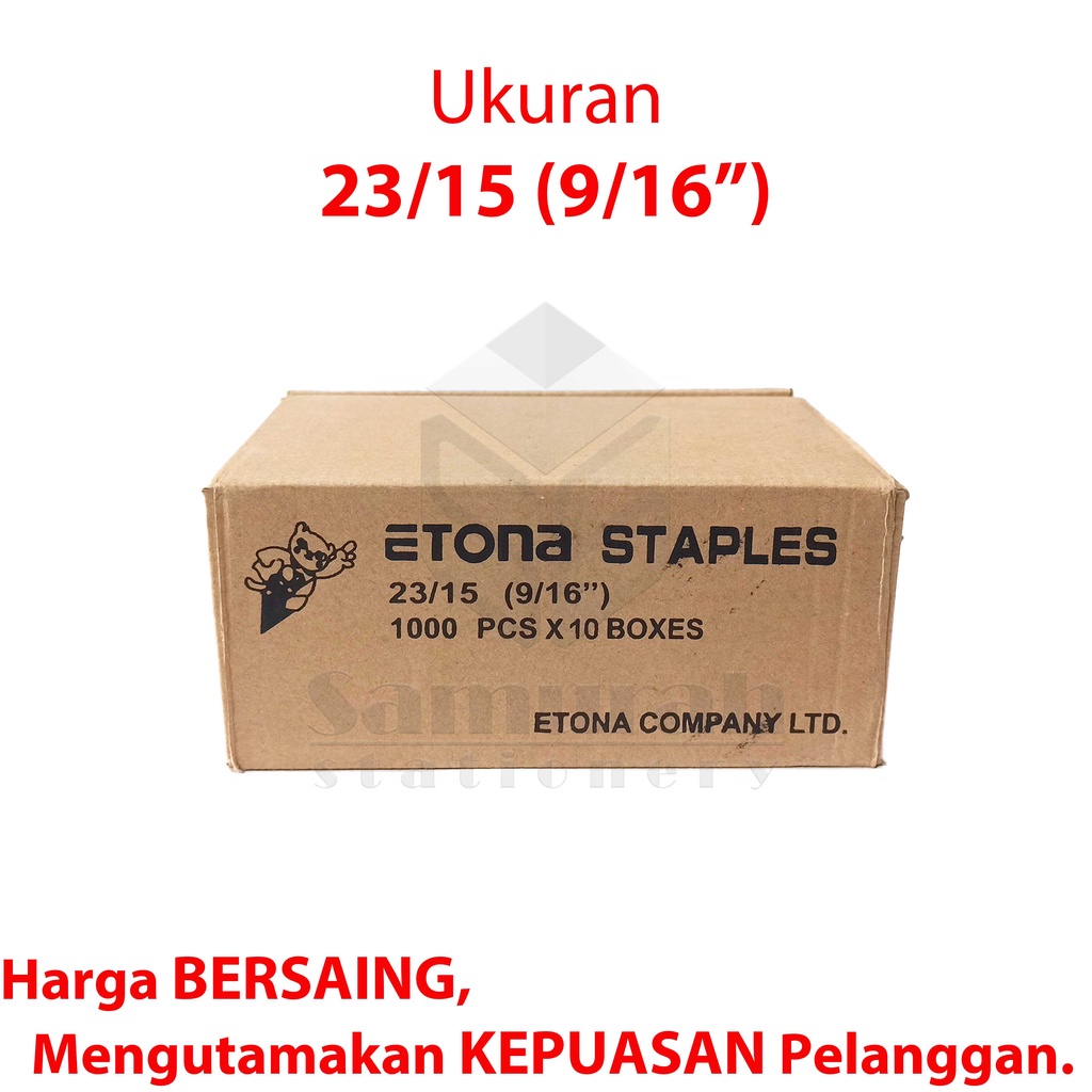 

Isi Stapler Mesin Jilid Etona 23/15 ( 9/16" ) / Staples Refill 23 15