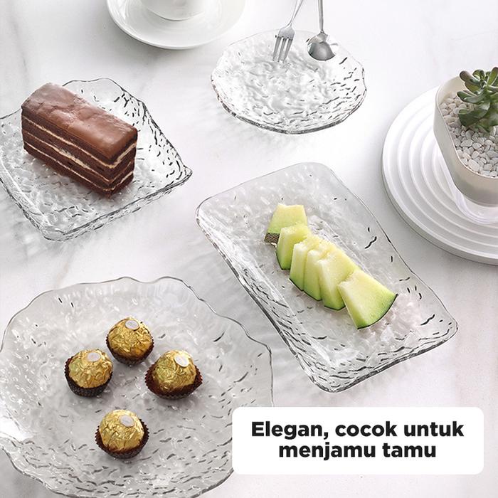Muzy Piring Saji Spesial Ramadhan Meja Makan Piring Buah Transparan Piring Plastik Piring Hias Meja