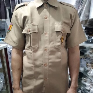 Tahan Lama 1 Stel Seragam Pramuka Pembina Laki Laki /Seragam Pramuka Guru /Seragam Pramuka Pns /