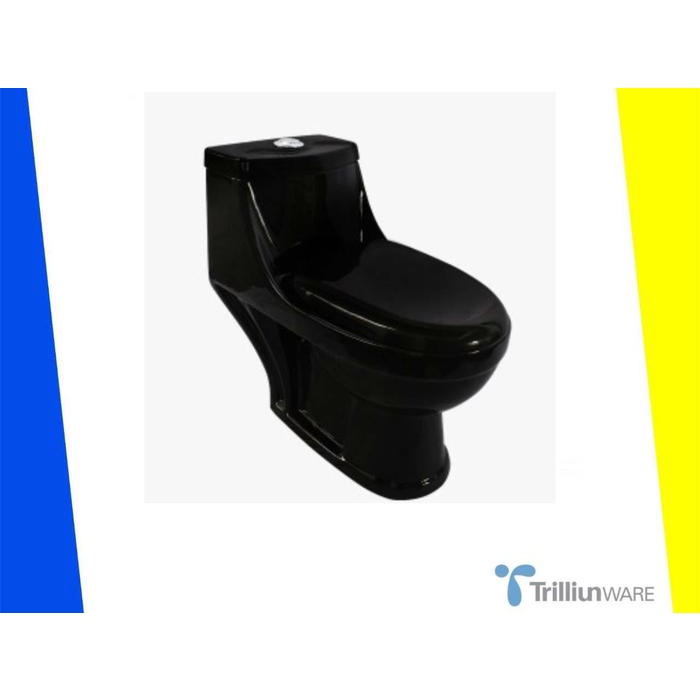 TOILET/ KLOSET/ WC DUDUK TRILLIUNWARE OPAL BLACK DUAL FLUSH