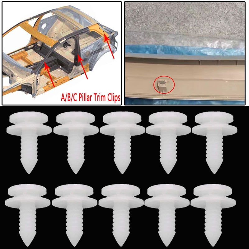 Car A/B/C Pillar Trim Clips Fastener Insert Rivet 3B0867333 For Vw Lupo 6X 1999-2005 For Vw