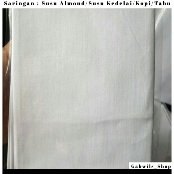 

Promo Kain Saringan 2 Meter/ Saringan Kedelai Tahu Almond / Lembaran Tbk