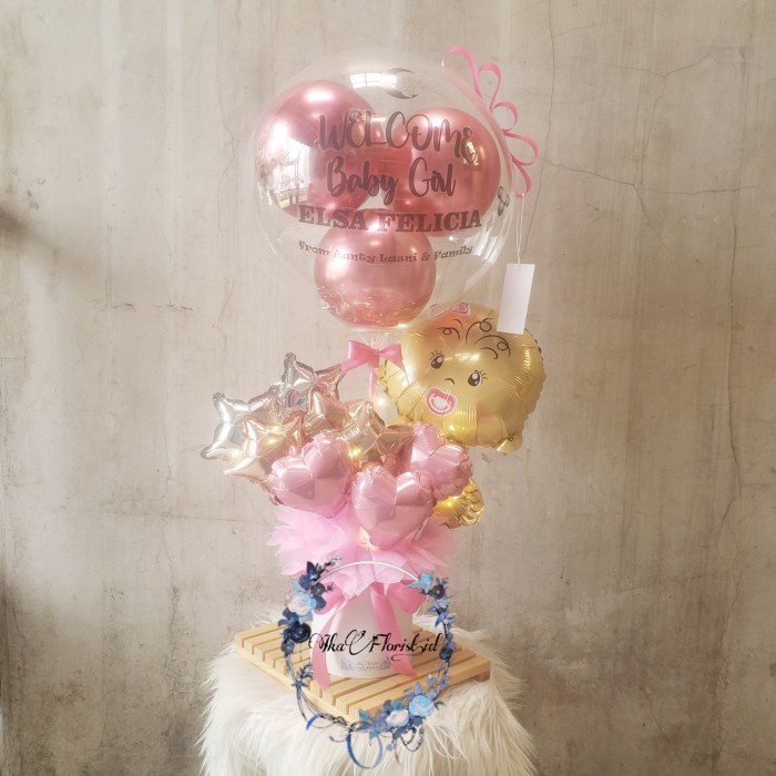 PROMO BUKET BALON BABY NEW BORN BABY GIRL /BABY BOY/ULTAH/WISUDA