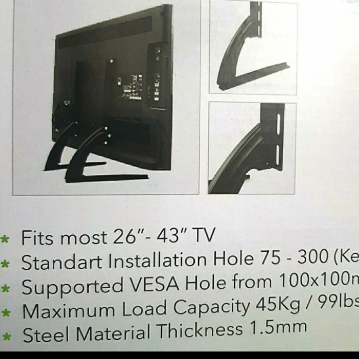 JTTOP" BRACKET STANDING TV MEJA/KAKI TV LED