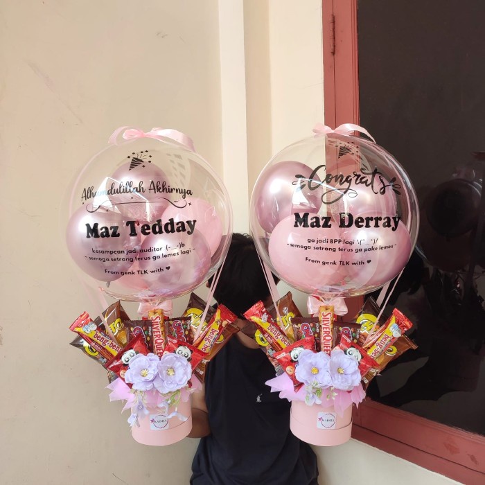 Buket balon bouquet balon bucket balon snack ulang tahun