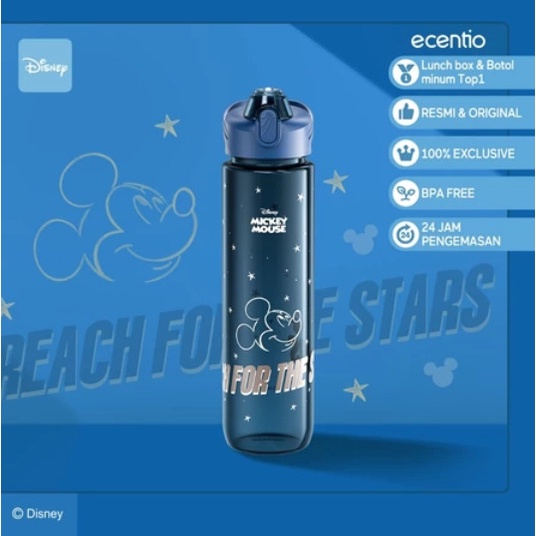 Ecentio Botol Minum Disney Micky 1000ml Portable Botol air Anak Sport 1 Liter - Ecentio Sport Botol
