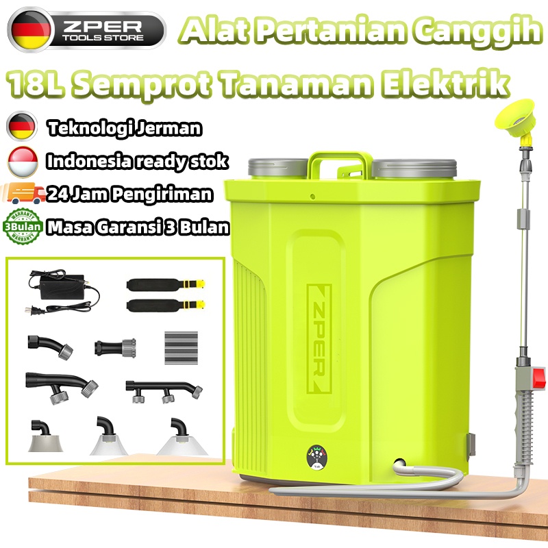 ZPER Mesin Semprotan Tanaman Elektrik Tangki Semprot Pertanian Elektrik Sprayer Elektrik 18 Liter