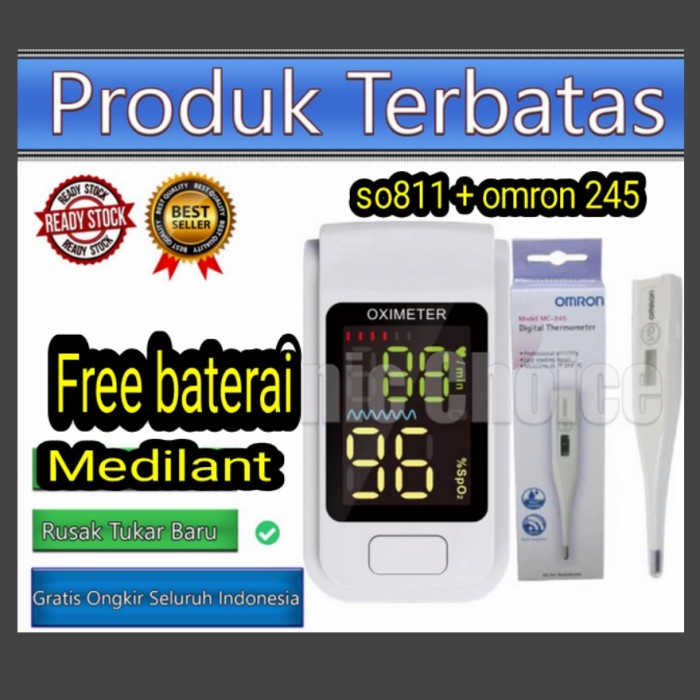 Ready Resdy stok.. Paket Thermometer omron Oximeter asli..termometer omron