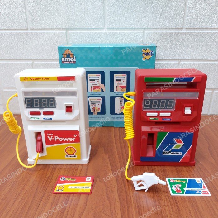 Mainan Anak Pom Bensin Mini Ada Lampu Musik Kado Anak