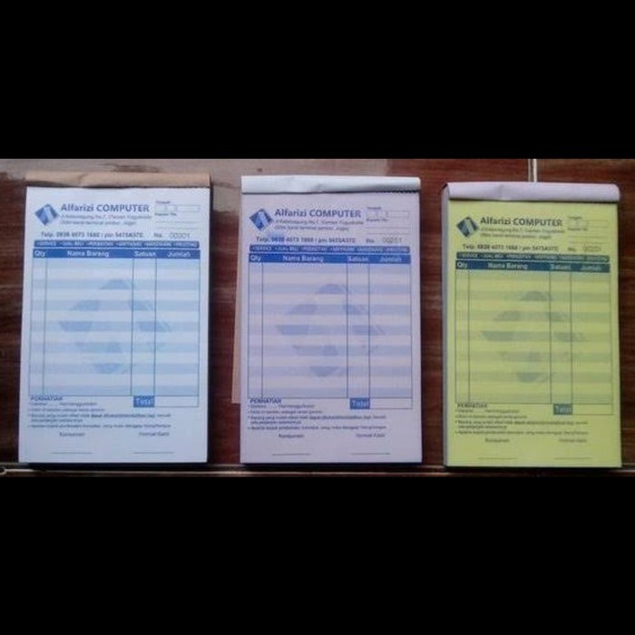 

cetak buku nota 3ply + nomorator