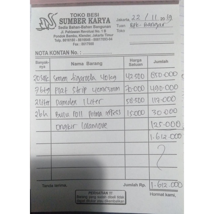 

PROMO! Nota Bapak Bangar 22 November 2019