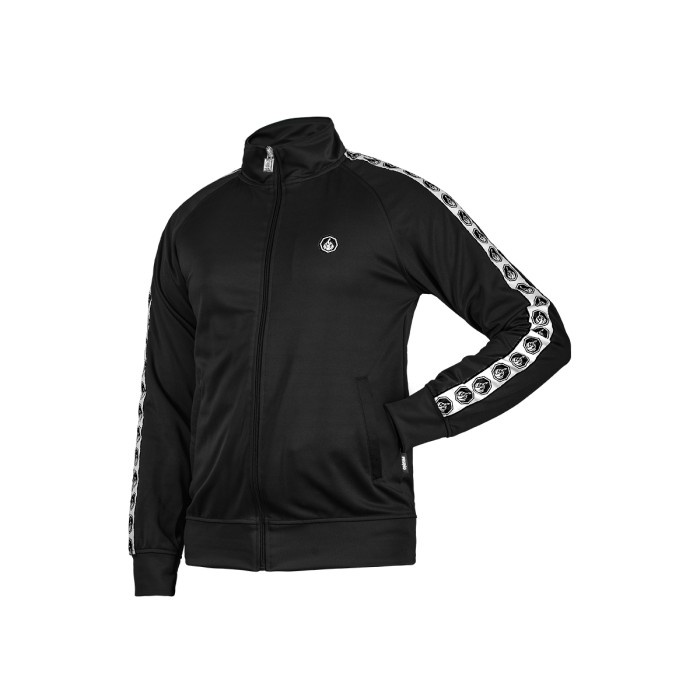 Prung Oshadogan Jaket Tracktop Taped Warna Hitam Jaket Olahraga Produk Unggulan