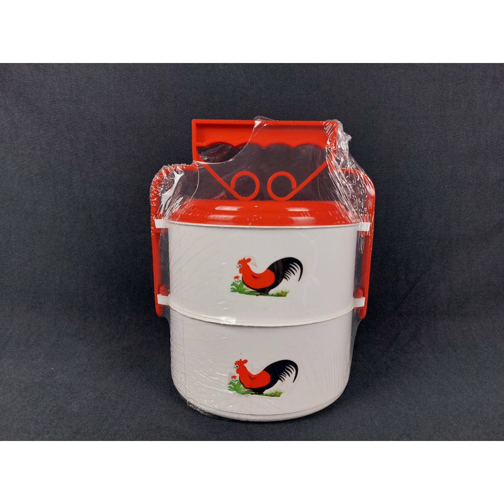 BEST SALE RANTANG NASI / RANTANG PLASTIK / KOTAK MAKAN SUSUN / KOTAK MAKAN / RANTANG SUSUN 2 (AYAM)