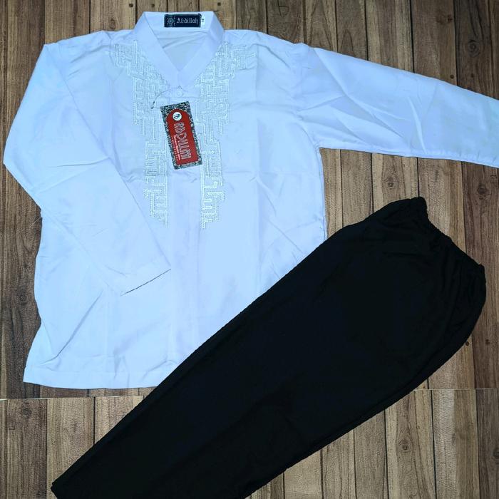 BAJU KOKO ANAK PUTIH TK - SD / SETELAN HITAM PUTIH