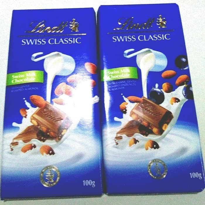 

BARANG TERLARIS PROMO !! Lindt Swiss Classic Roasted Hazelnut & Almonds Chocolate Bar