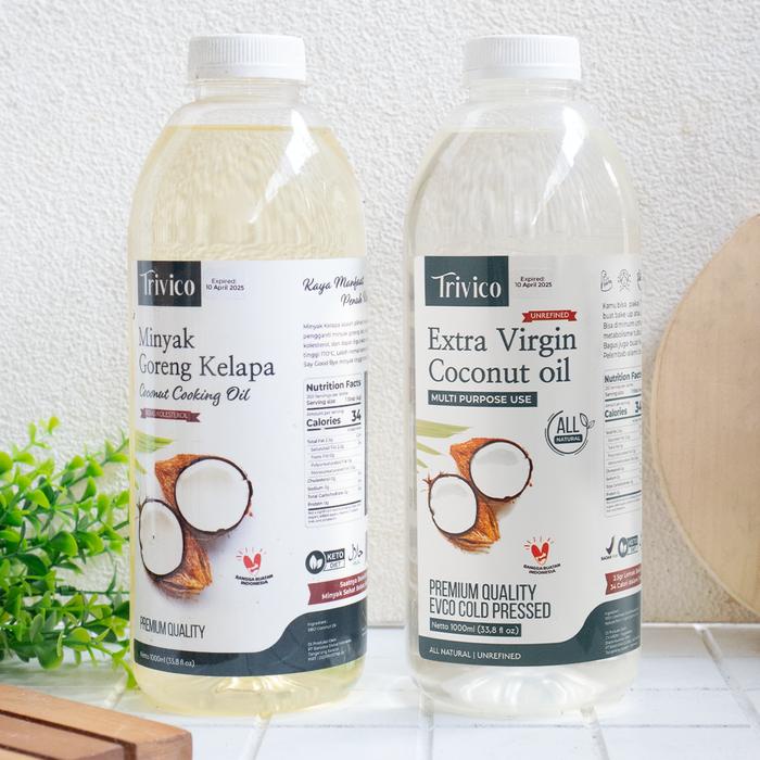 

BARANG TERLARIS TRIVCO PAKET 4 MINYAK GORENG 1 LITER DAN VIRGIN COCONUT OIL 1 LITER