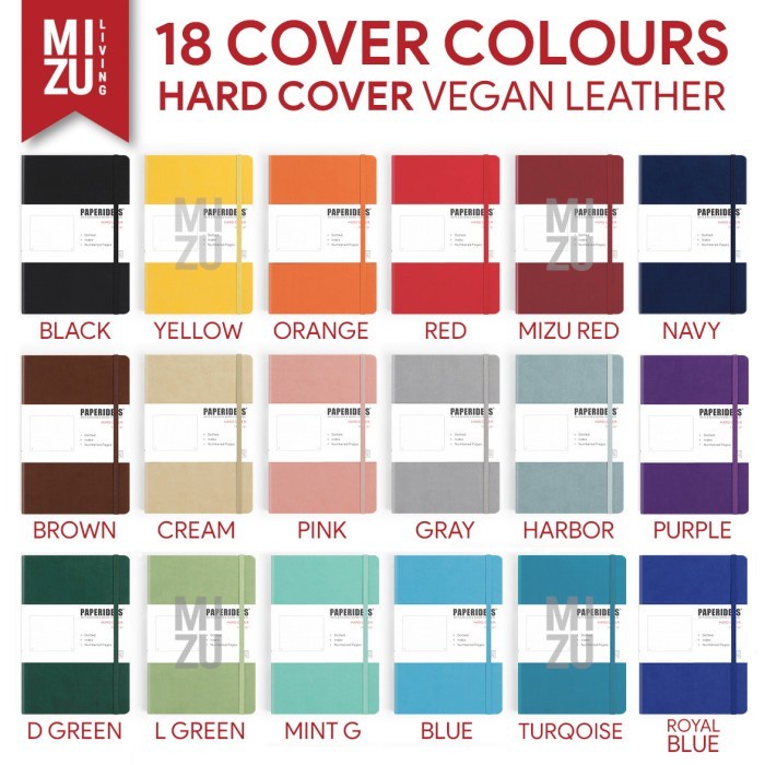 

BARANG TERLARIS PAPERIDEAS A5 LINED HardCover NOTEBOOK 100GSM BUJO Fountain Pen Paper