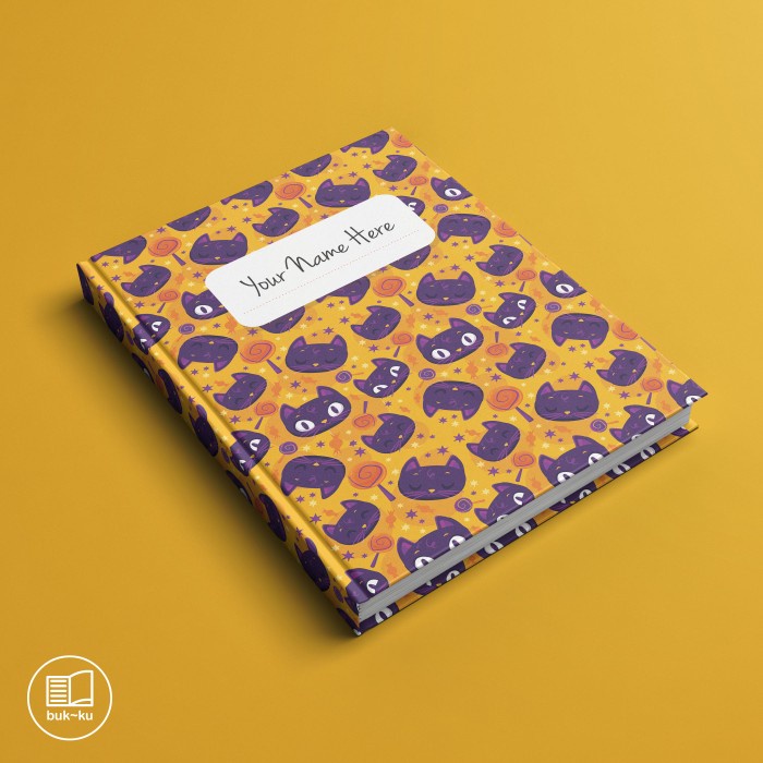 

BARANG TERLARIS Notebook motif kucing ungu buku catatan tulis sekolah