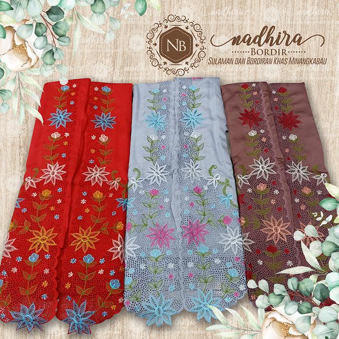 Bahan Kebaya Bordir Bukittinggi Bordir Manual Bahan Katun Top Quality