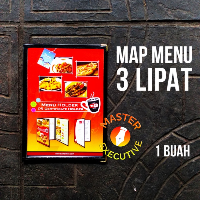 

BARANG TERLARIS Bambi Map Menu / Certificate Holder 3 Side Folio / F4 - 5826
