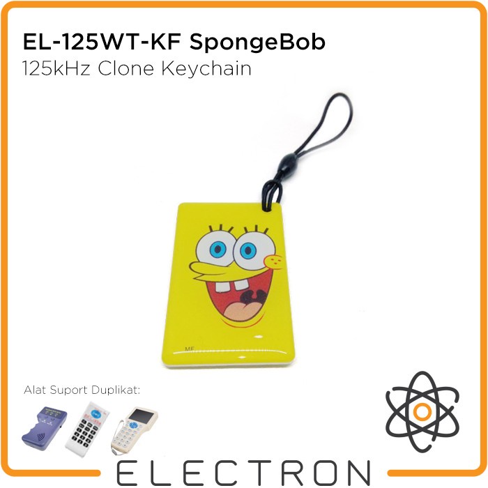 

Ready- EL-125WT-KF SpongeBob RFID 125kHz T5577 Rewritable Clone Keyfob Copy