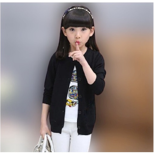 Kardigan Cardigan Sweater Rajut Anak Perempuan Cewek Umur 7-12 Tahun