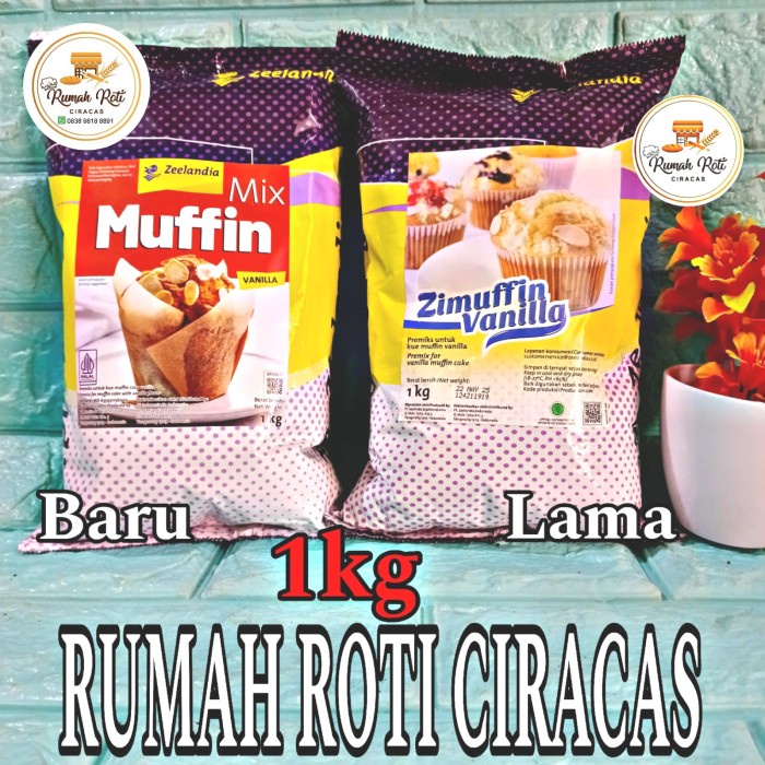 

Diskon Premix Muffin Coklat Tepung Mufin 1Kg Zimuffin Vanilla Cupcake Instant Packing Aman
