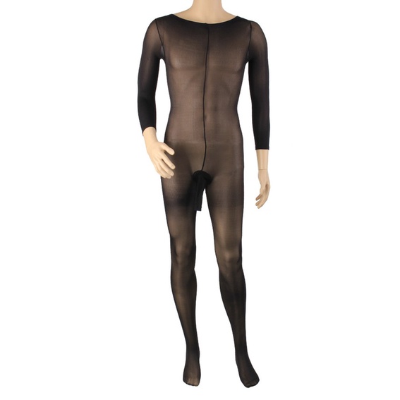 Body Stocking / Pantyhose Pria Warna Hitam