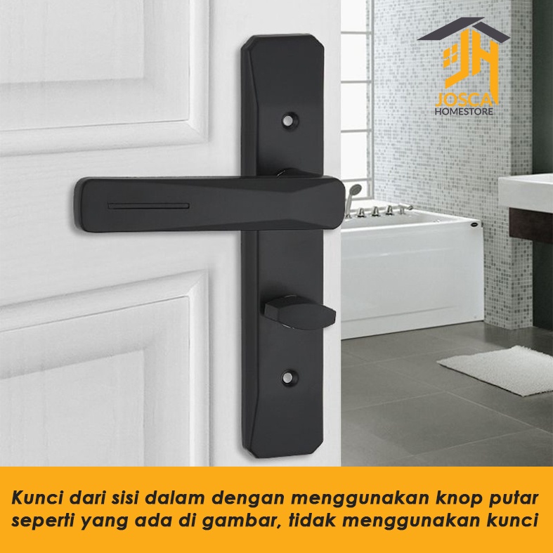 Gagang Pintu Kamar Mandi Kecil MURAH full set / Minimalis/ Kunci pintu toilet