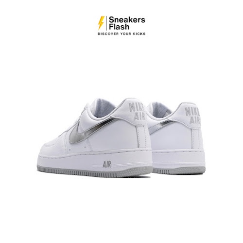 NIKE Air Force 1 07 Low Color Of The Month White Metallic Silver Sepatu Sneakers Pria - DZ6755100 - Size 44