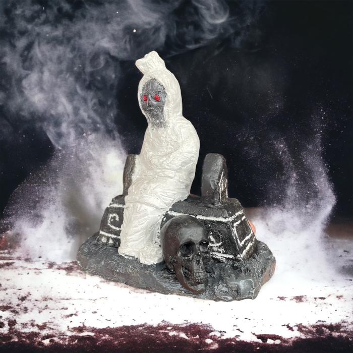 New- Patung Pocong Tengkorak Setan - Hiasan Aquarium