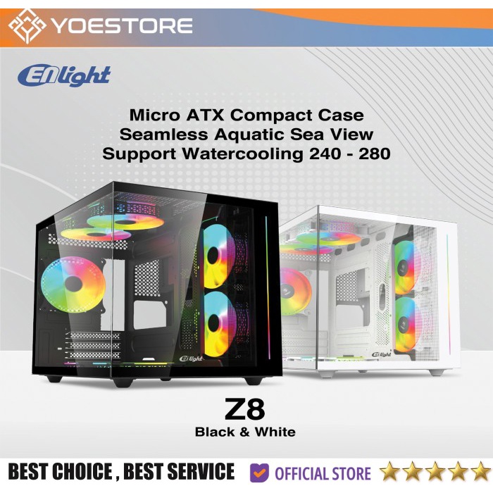 Ready Enlight Z8 gaming case Free 3 Fan RGB F124