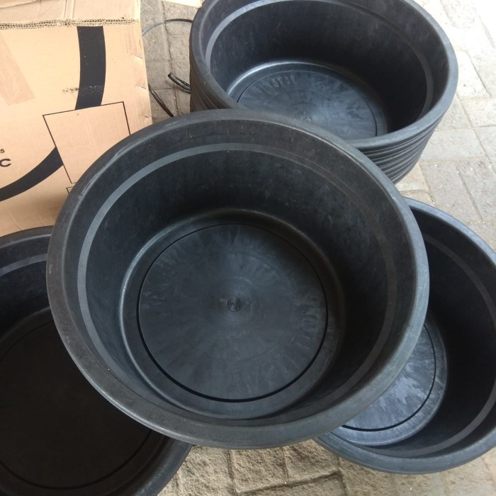 New EMBER BESAR ANTI PECAH/BASKOM BESAR/BAK KARET HITAM 24" Anti Pecah Berkualitas